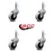 Service Caster 2 Inch Thermoplastic Rubber Wheel 1-3/8 Grip Ring Stem Caster SCC, 4PK SCC-GR05S210-TPRS-716138-4 - alternate 3